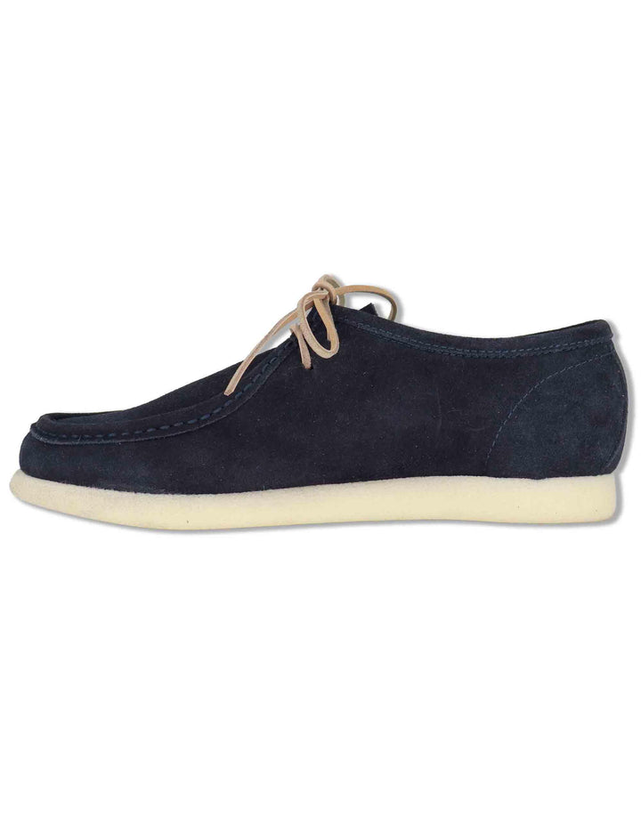Stringate uomo Walleby in camoscio blu con suola in gomma leggera SPCL3014 002 Spatarella 