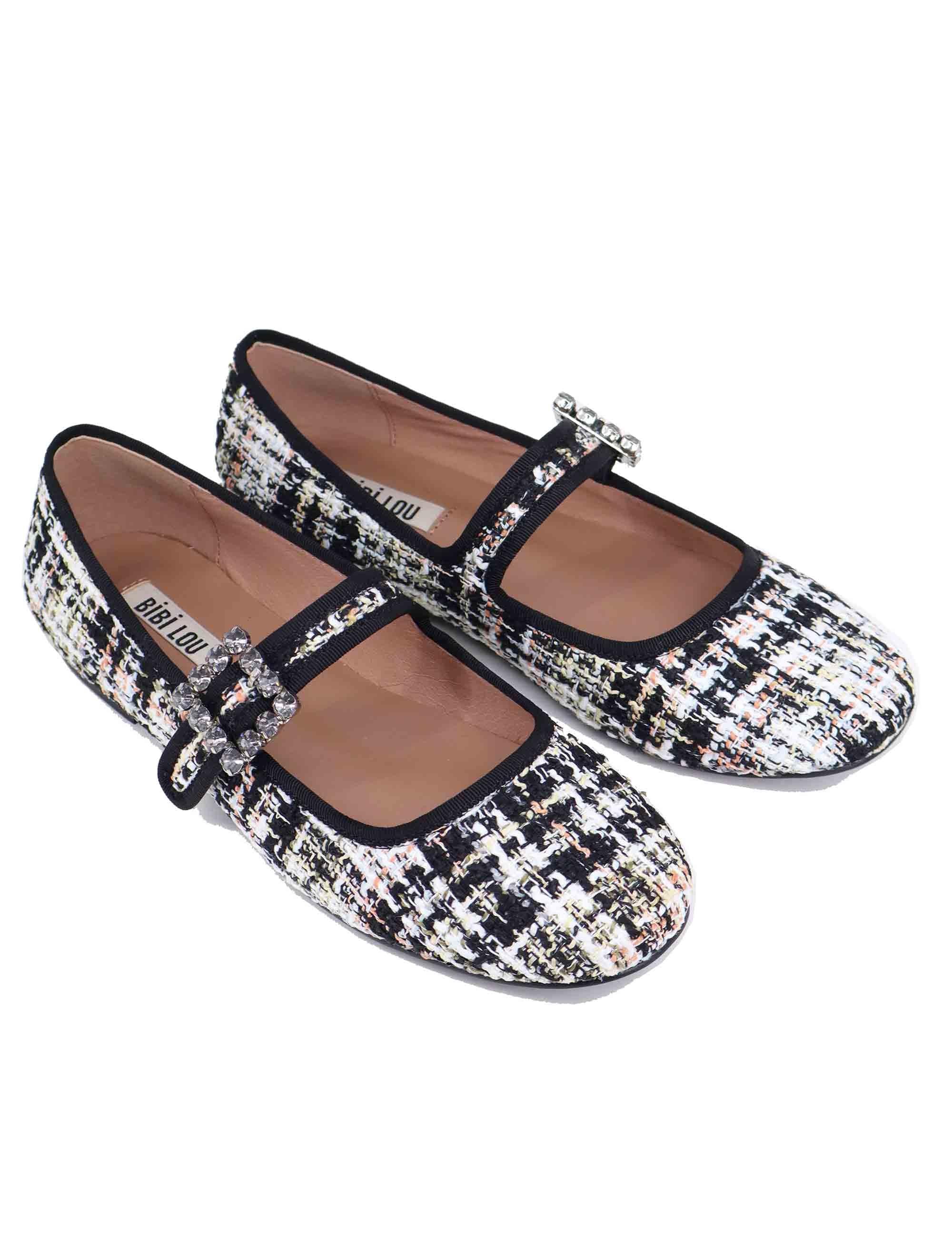 Ballerine donna Hessen in tessuto twed nero Donna 656Z57VK 03