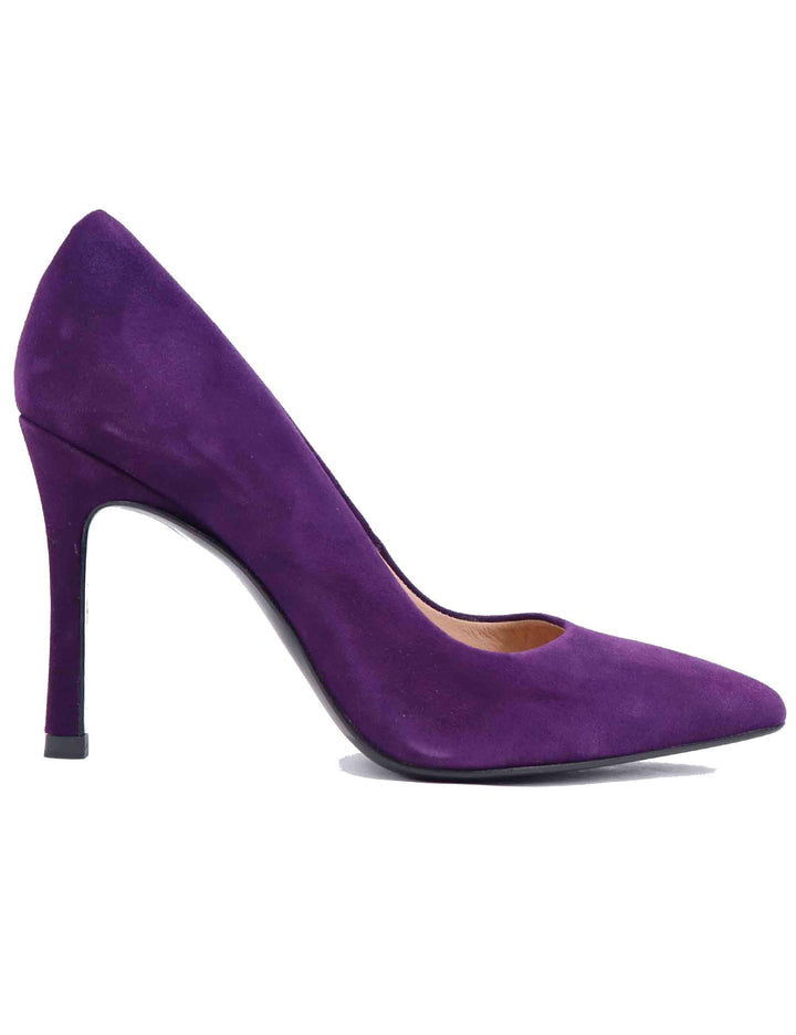 Decollete donna in camoscio viola tacco alto TOLLER KS PLUM Unisa 