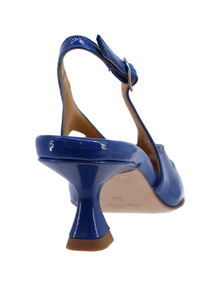 Slingback donna in pelle blu tacco alto SP2024 002 Spatarella 