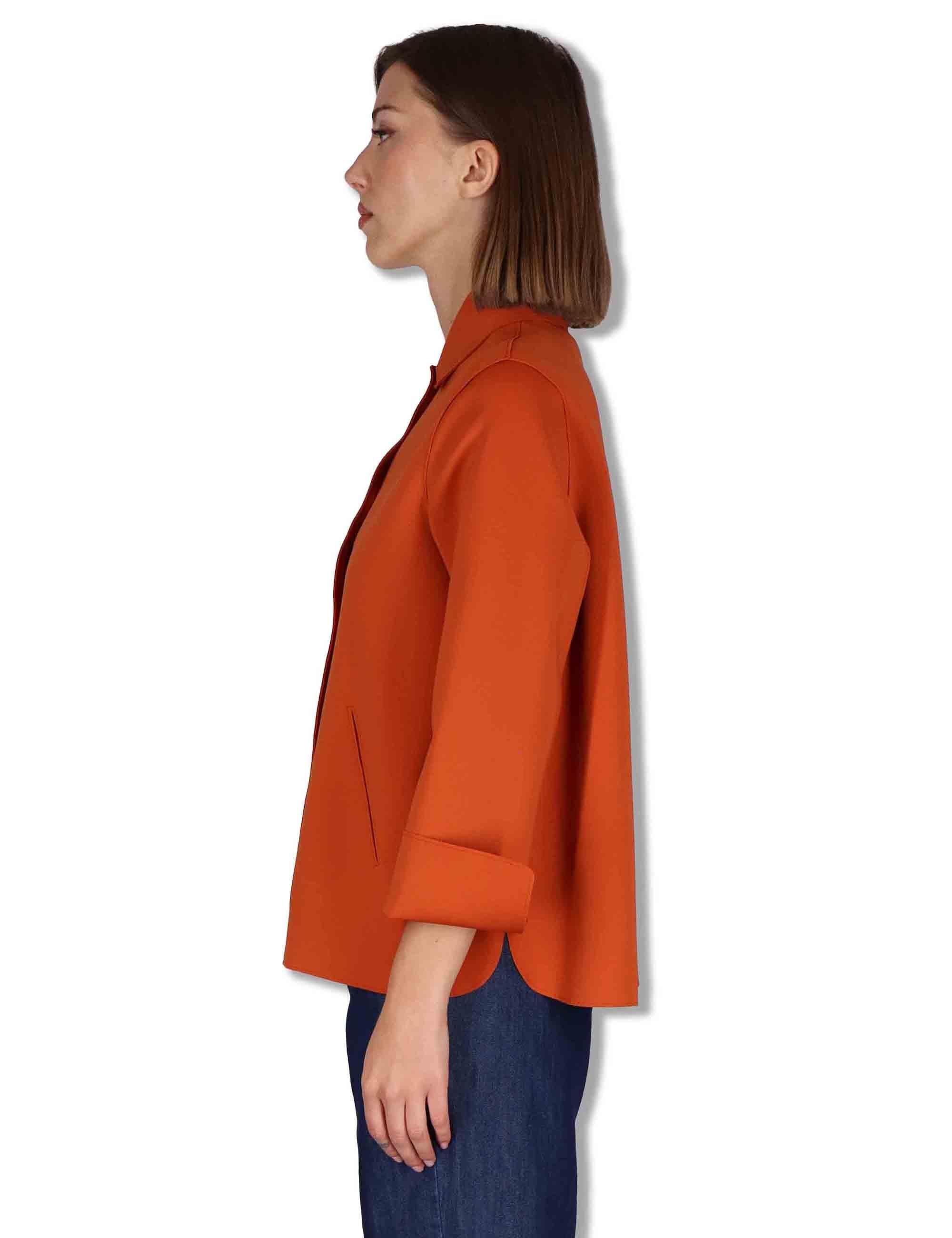 Giacche donna monopetto Angelico in tessuto stretch arancione 50260010 075 Ewooluzione 