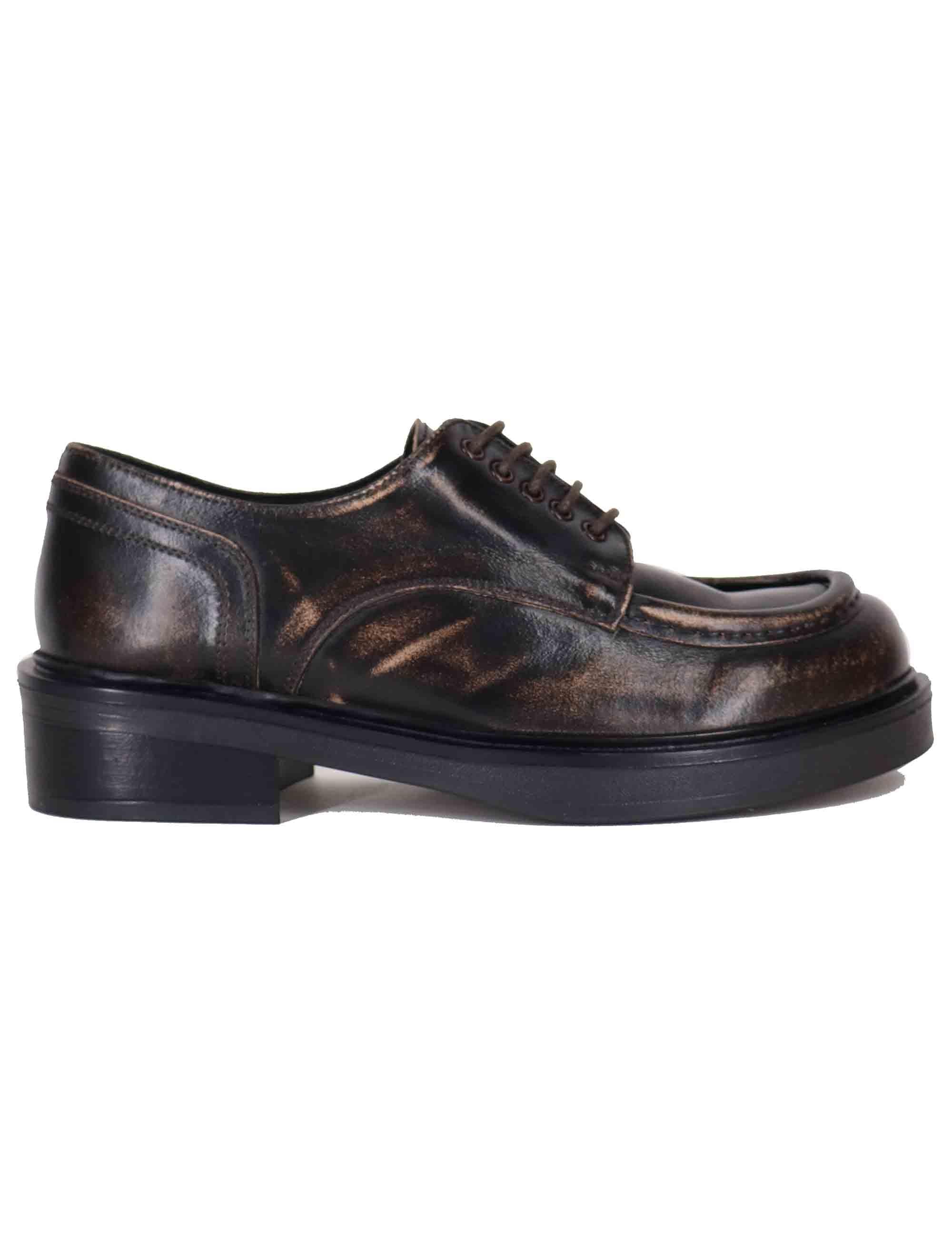 Stringate donna in pelle vintage marrone SPA7500 014 Spatarella 