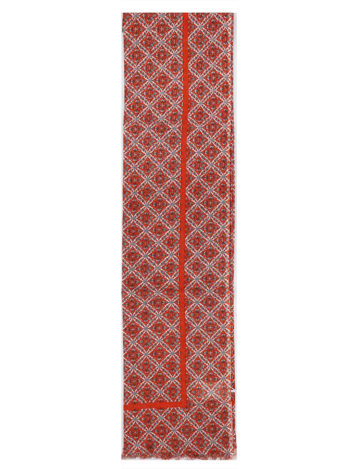 Stole maxi donna in misto lino e cotone verde a fantasia Cielo 60260003 0022 Pyaar 