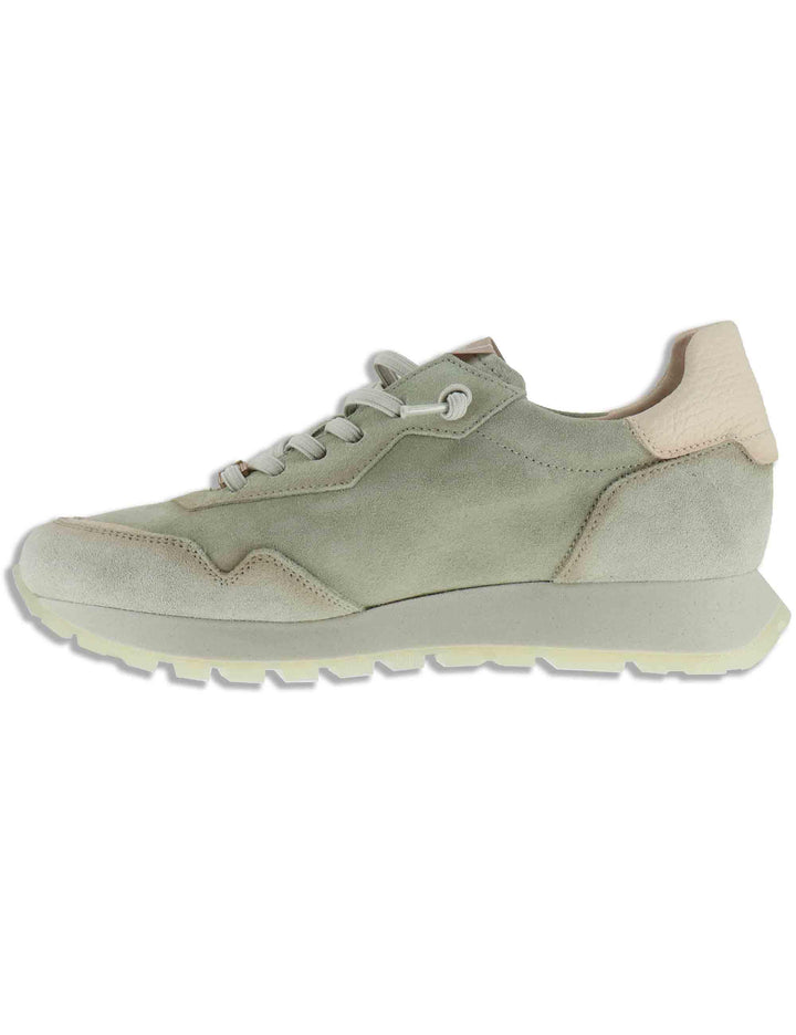 Sneakers donna in camsocio verde con riporti in pelle naturale HV264847 ALGA Hispanitas 