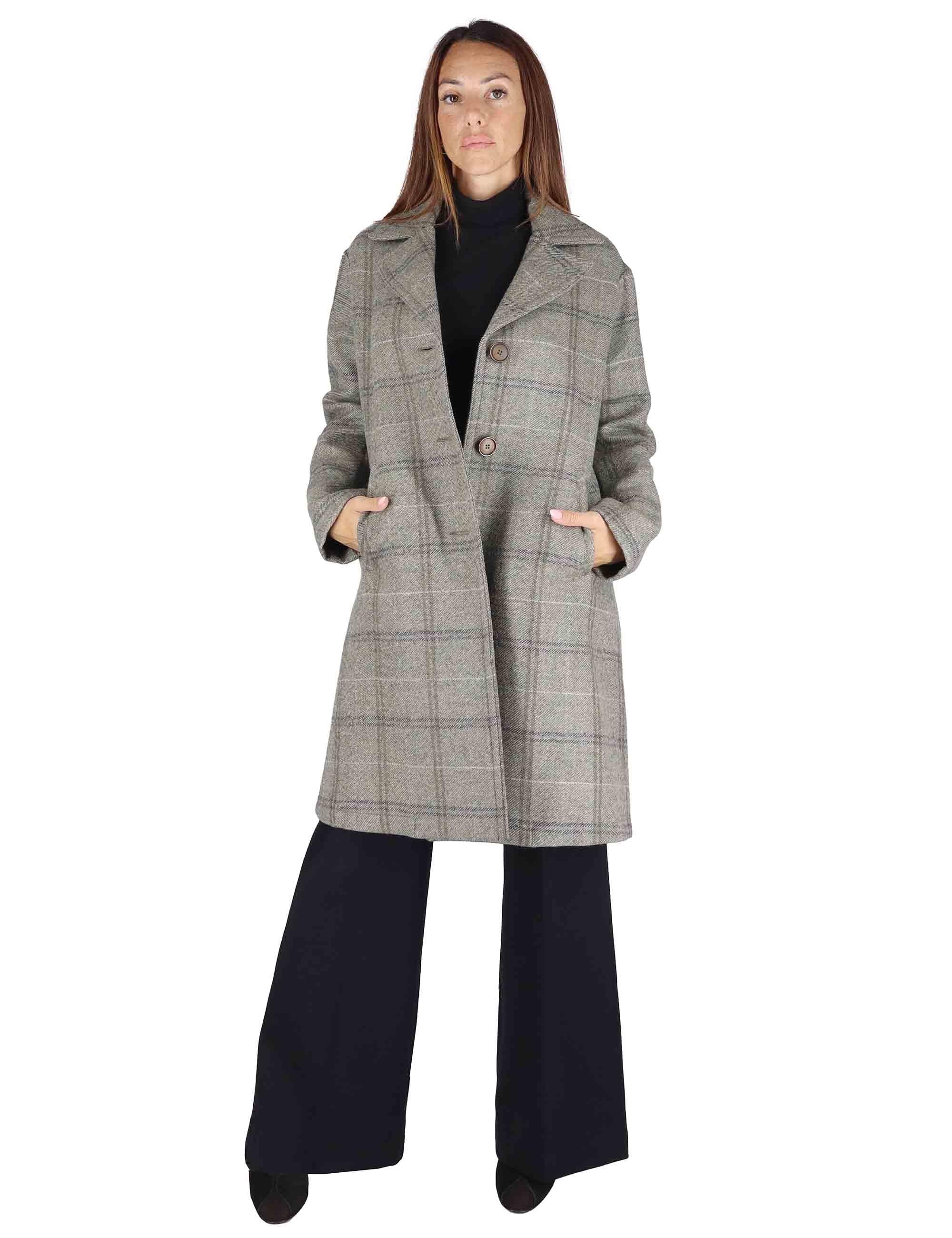 Cappotti Neve Donna in Lana Grigia Monopetto 51260028 E099