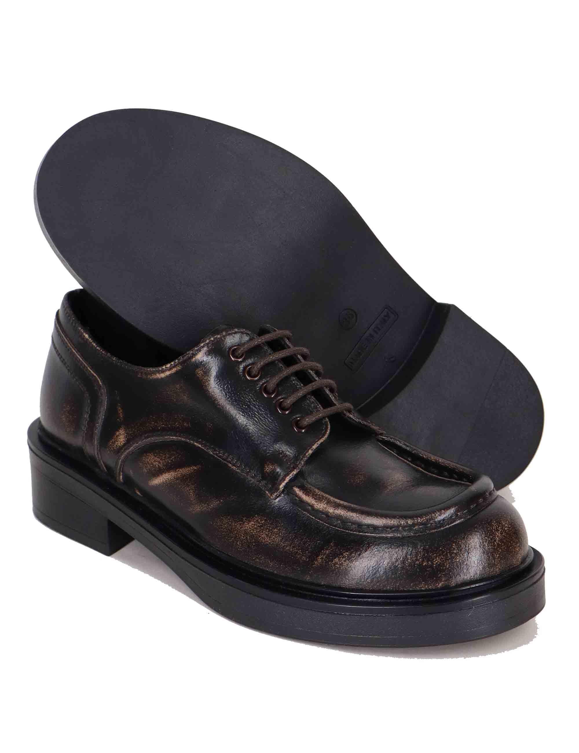 Stringate donna in pelle vintage marrone SPA7500 014 Spatarella 