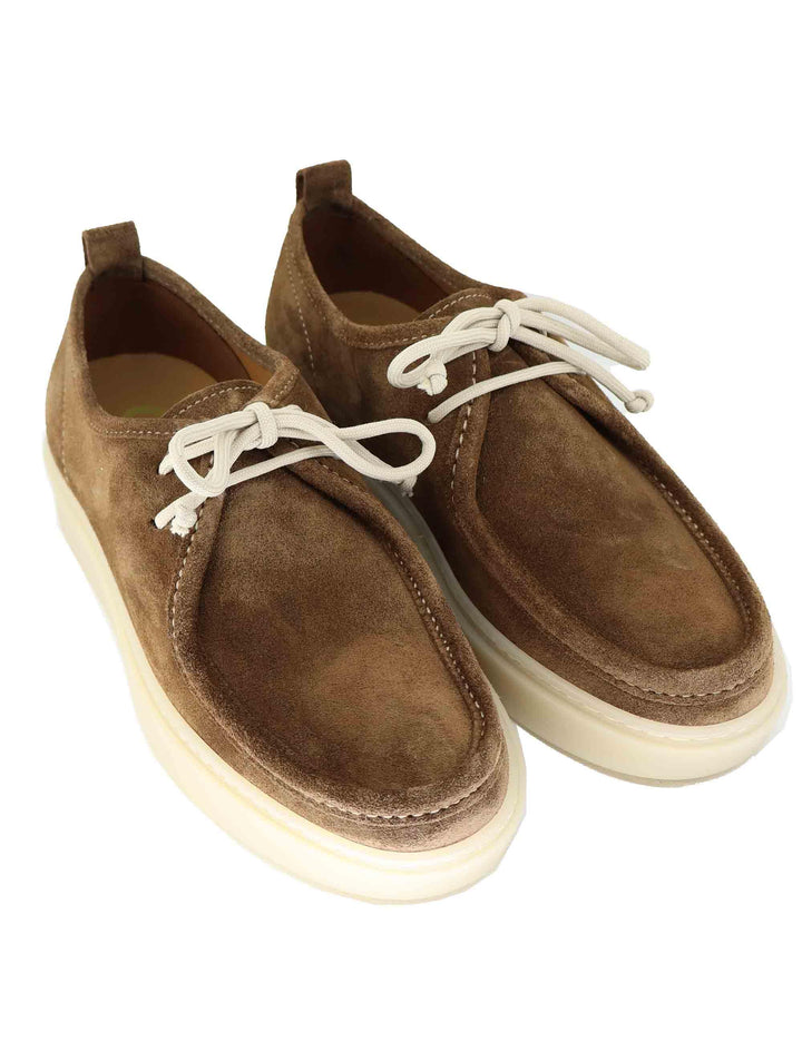 Stringate uomo in camoscio cuoio con suola in gomma GUM 2 014 Rogal's 