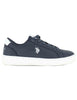 Sneakers en simili cuir bleu pour homme JODIE002 DBL001
