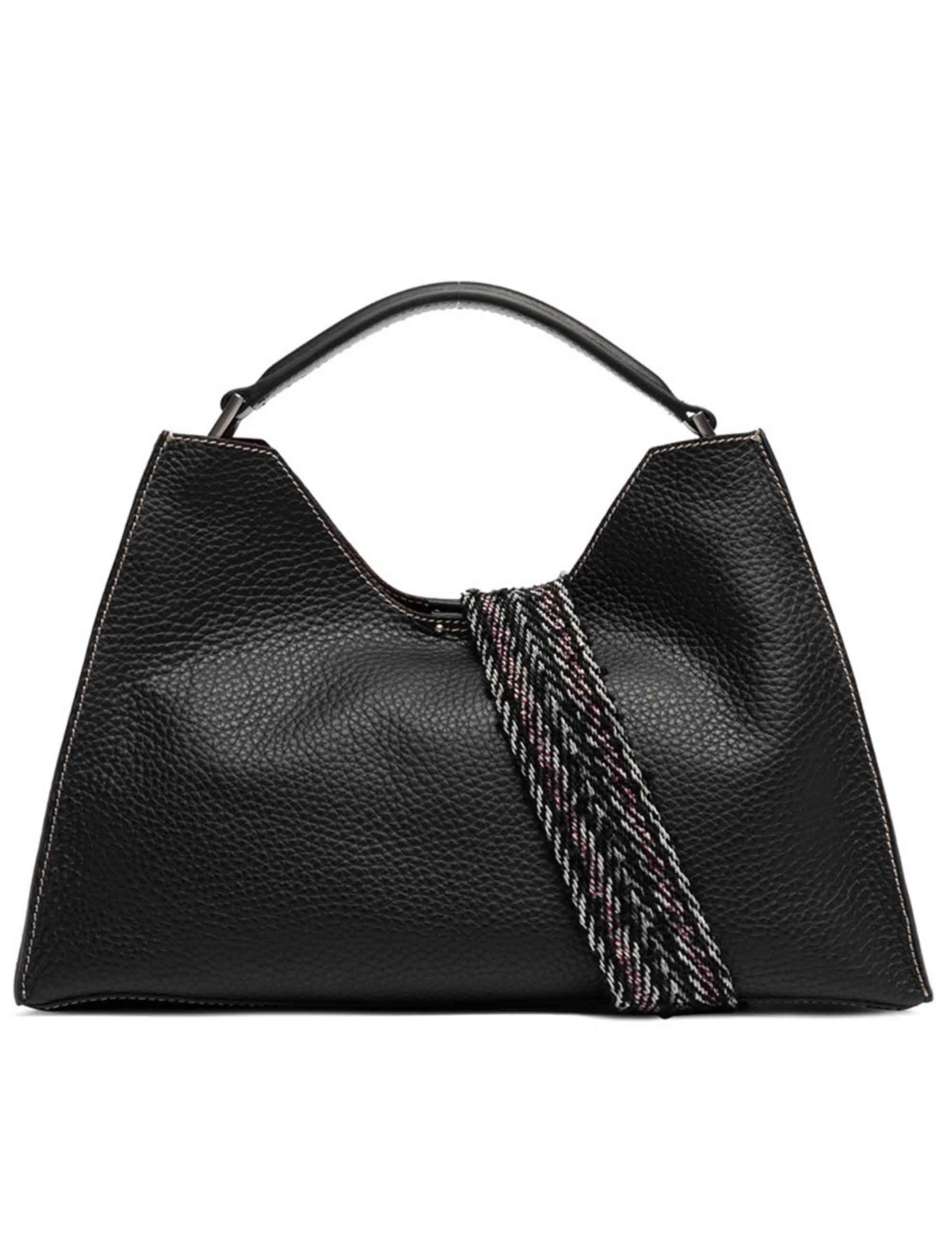 Borse donna Aurora in pelle martellata nera BS10566 12565 RNGDBL-NASPM Gianni Chiarini 