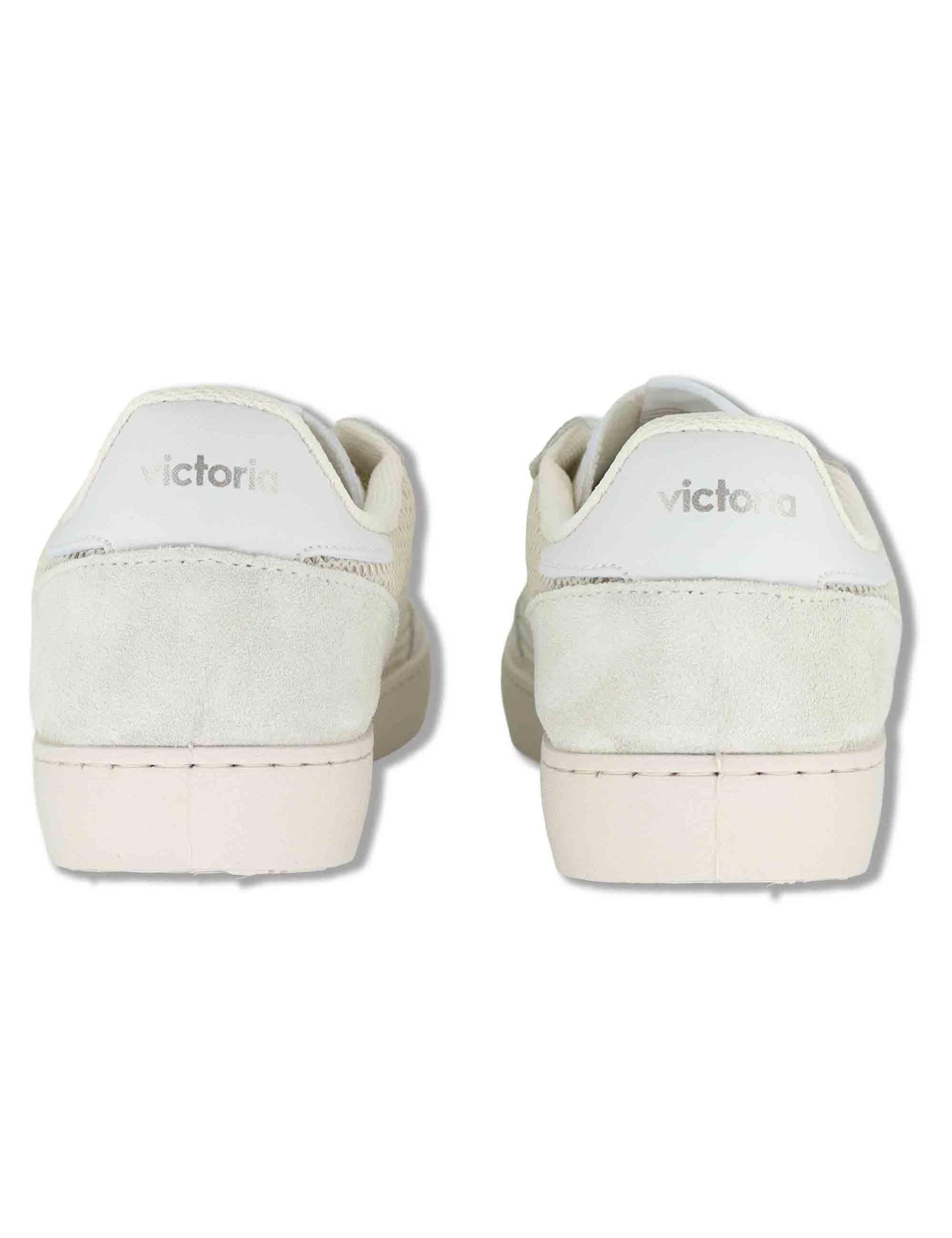 Sneakers donna Berlin in pelle e tessuto forato beige 1126231 80_Beige Victoria 