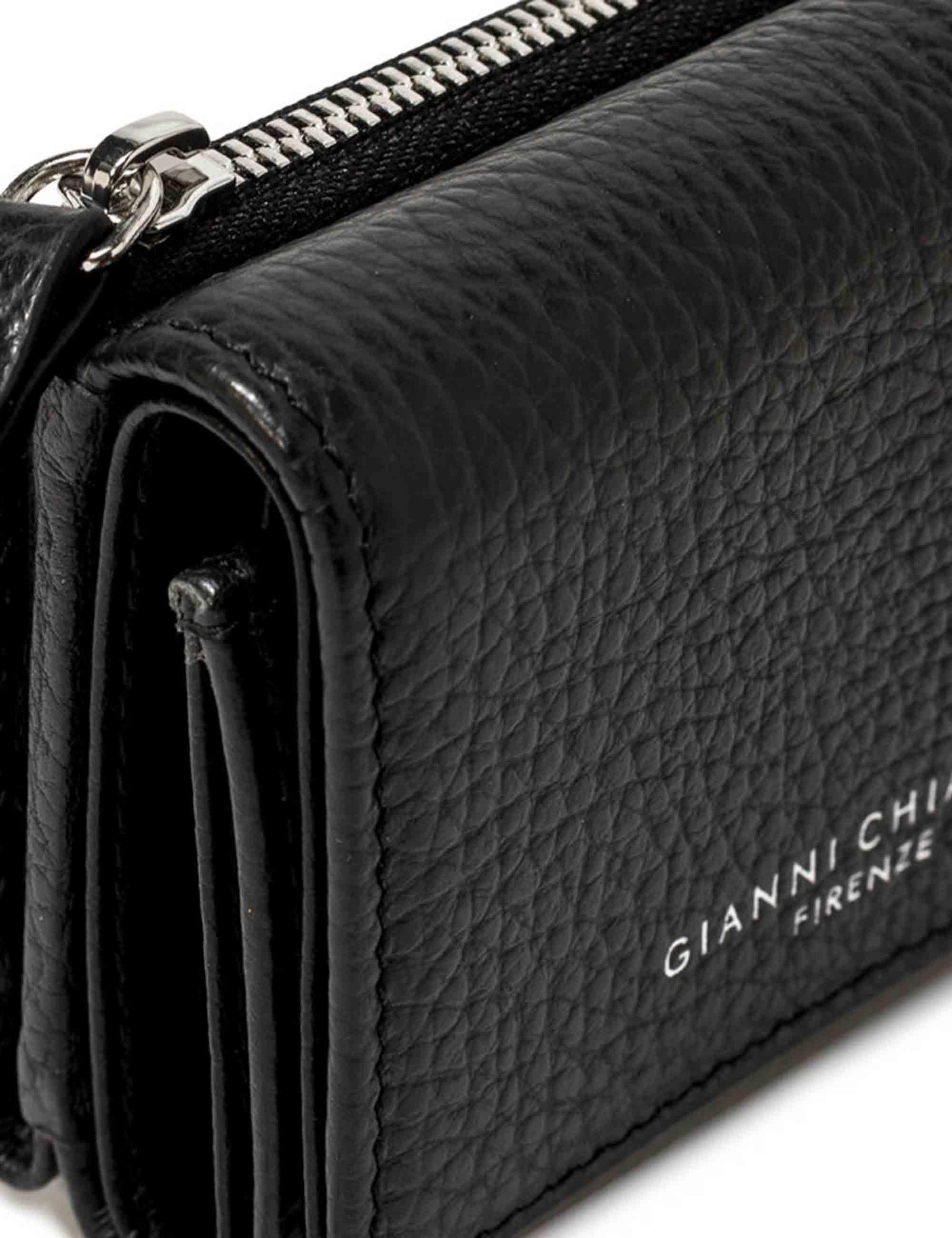 Portafogli donna Wallets Grain in pelle nera PFW5065 001 GRN Gianni Chiarini 