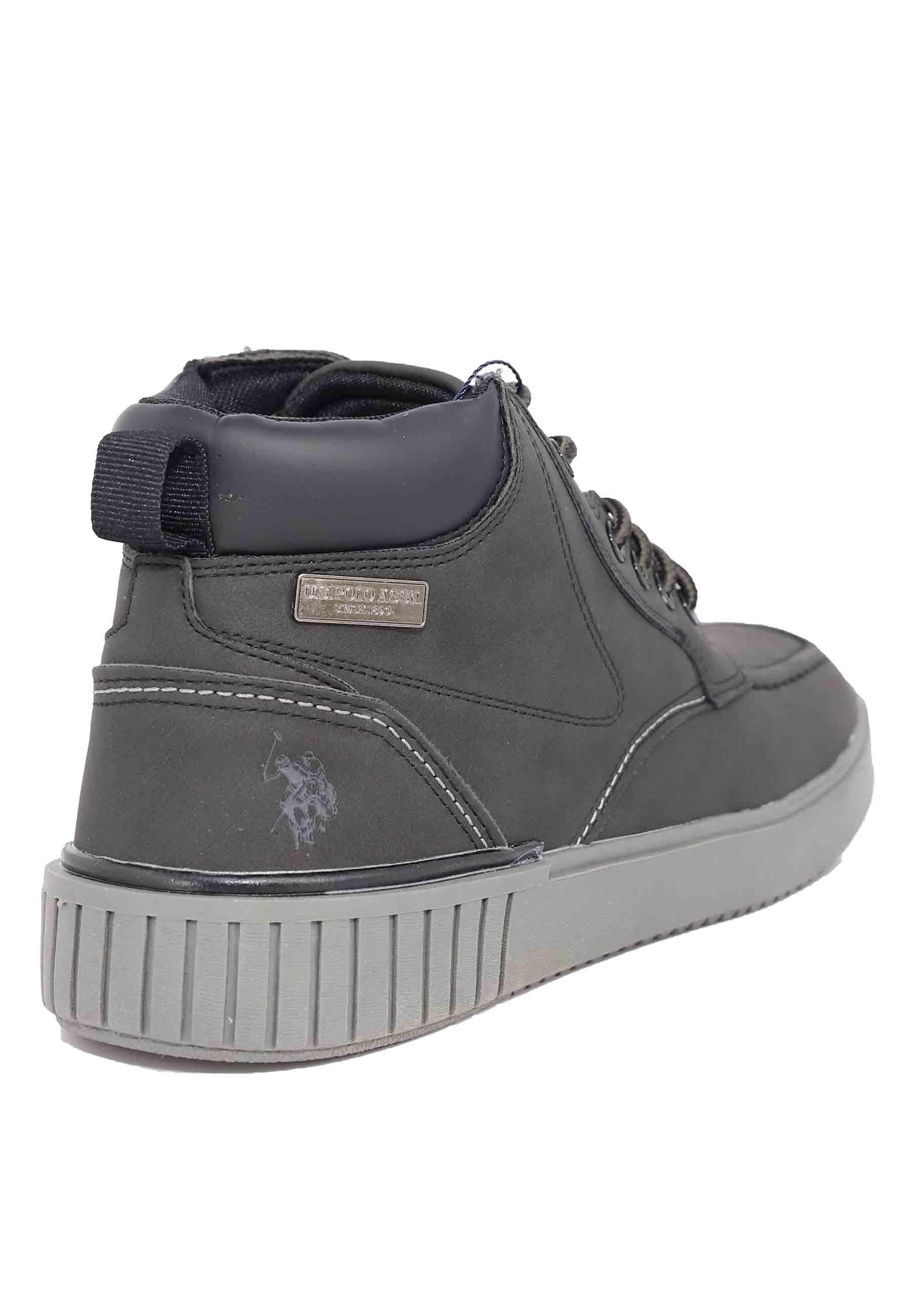 Stivaletti stringati uomo in eco pelle nero PYRO002 BLK U.S. Polo Assn. 