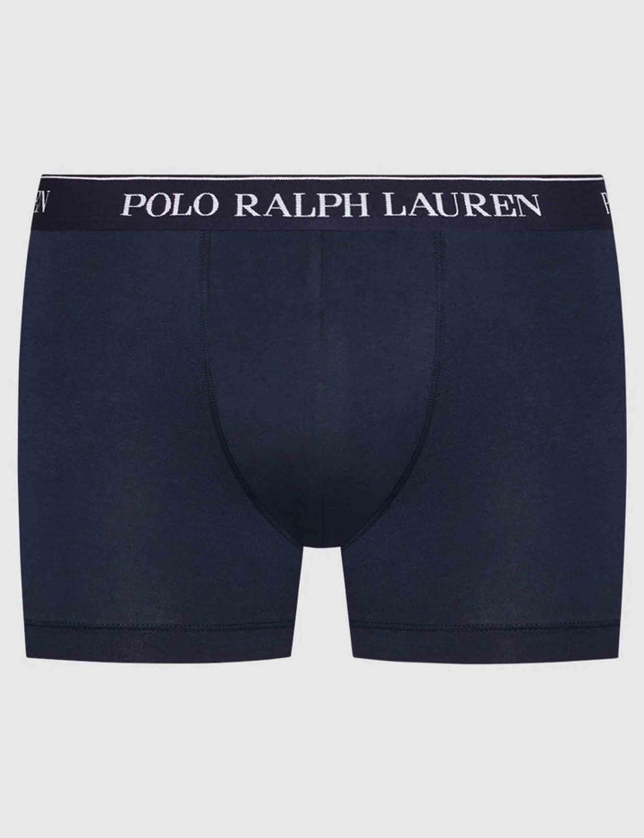 Boxer in puro cotone blu con elastico Set di 3 714835885004 NVY Polo Ralph Lauren 