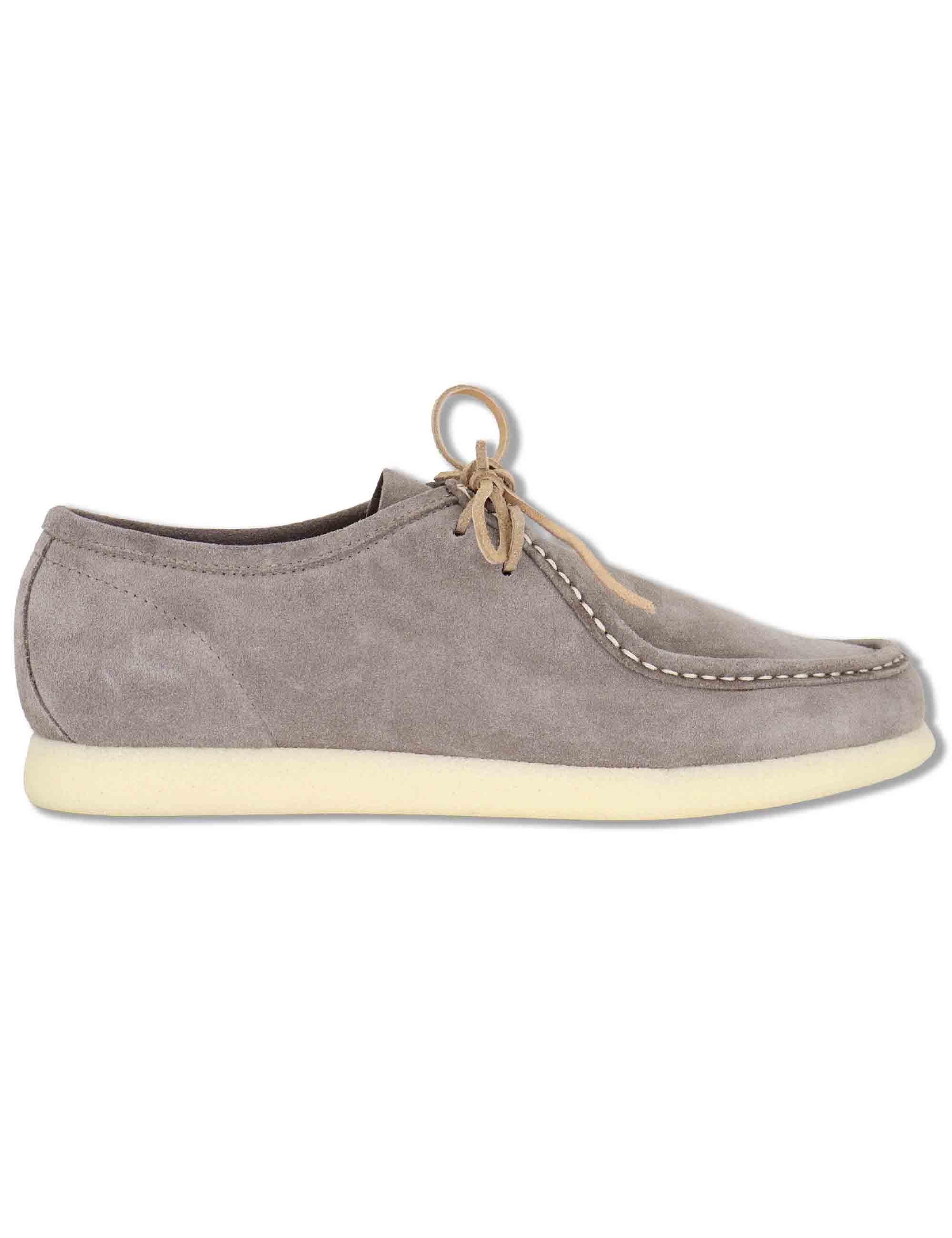 Stringate uomo Walleby in camoscio taupe con suola in gomma leggera SPCL3014 032 Spatarella 