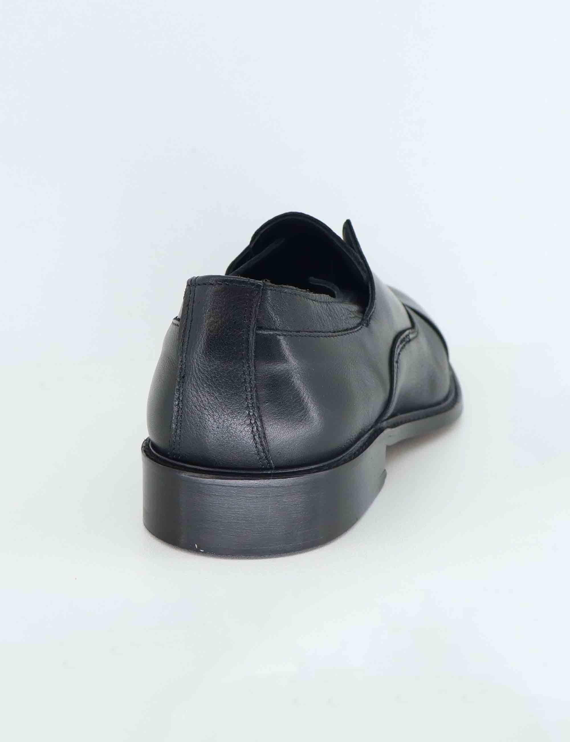 Stringate uomo in pelle nera con suola cucita SP1715P 001 Spatarella 