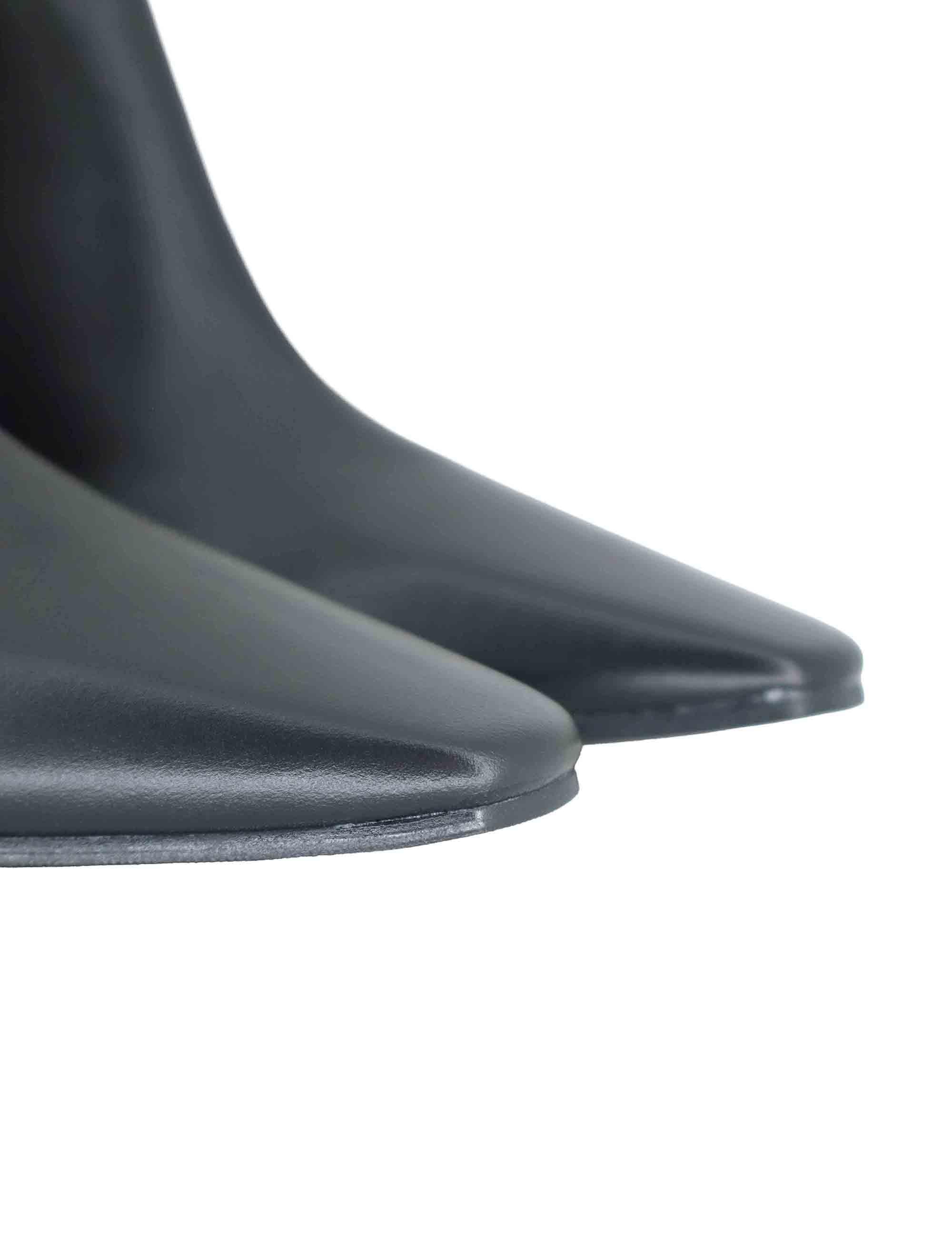 Stivaletti donna in pelle nera con tacco medio e zip laterale R2911 001 Bianca Di 