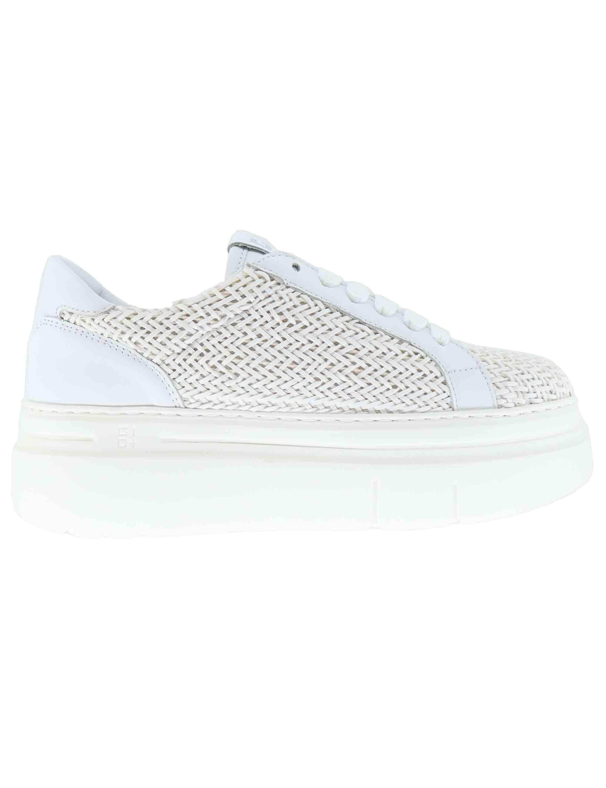 Sneakers donna in pelle intrecciata bianca ARIAG 50A Gio + 