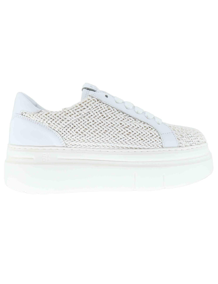Sneakers donna in pelle intrecciata bianca ARIAG 50A Gio + 