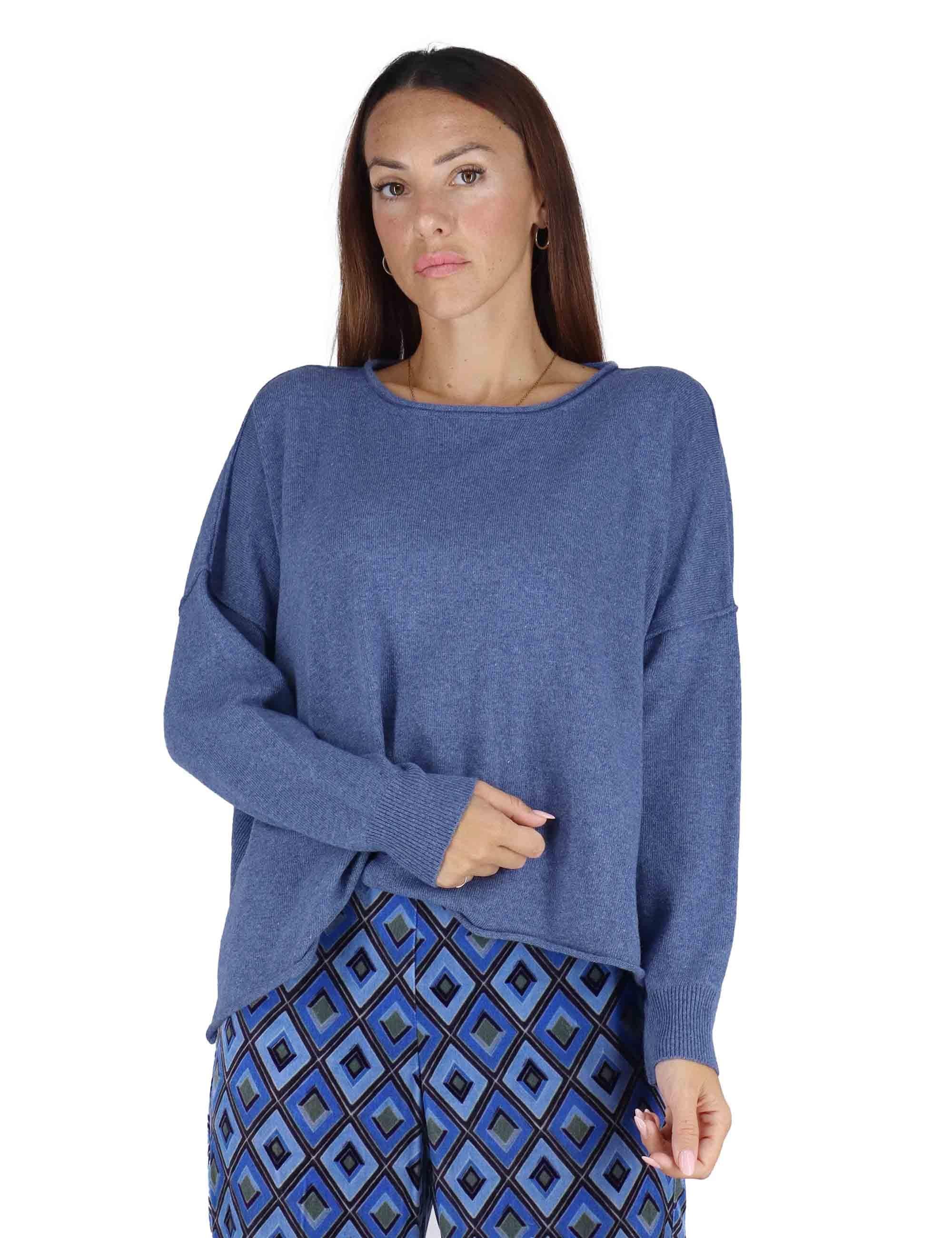 Maglioni in lana blu Donna 3W25-MUSA FIVE AVIO