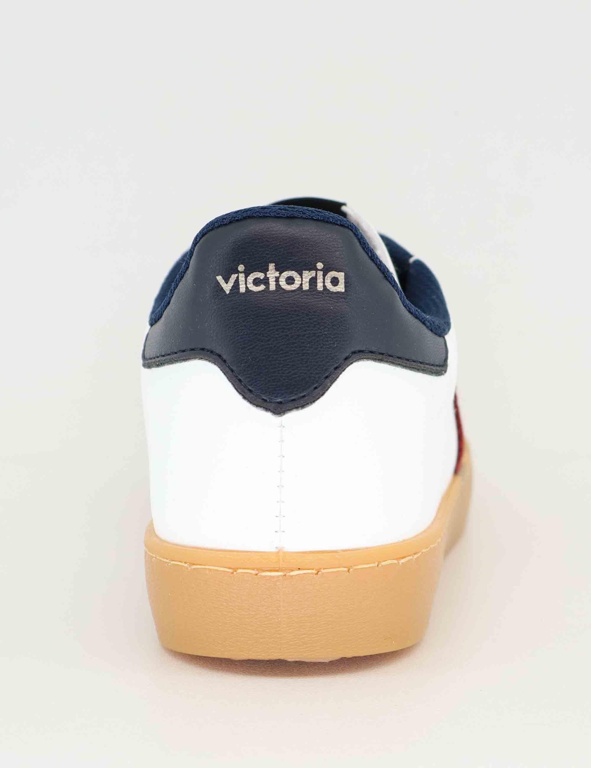 Sneakers donna in pelle bianca e camoscio beige 1126217 Marino Victoria 