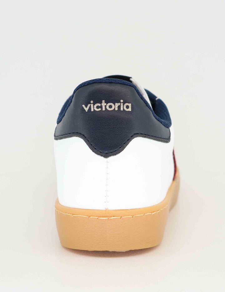 Sneakers donna in pelle bianca e camoscio beige 1126217 Marino Victoria 