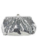 Women's silver sequin handbags with chain ACA654 SILVER
