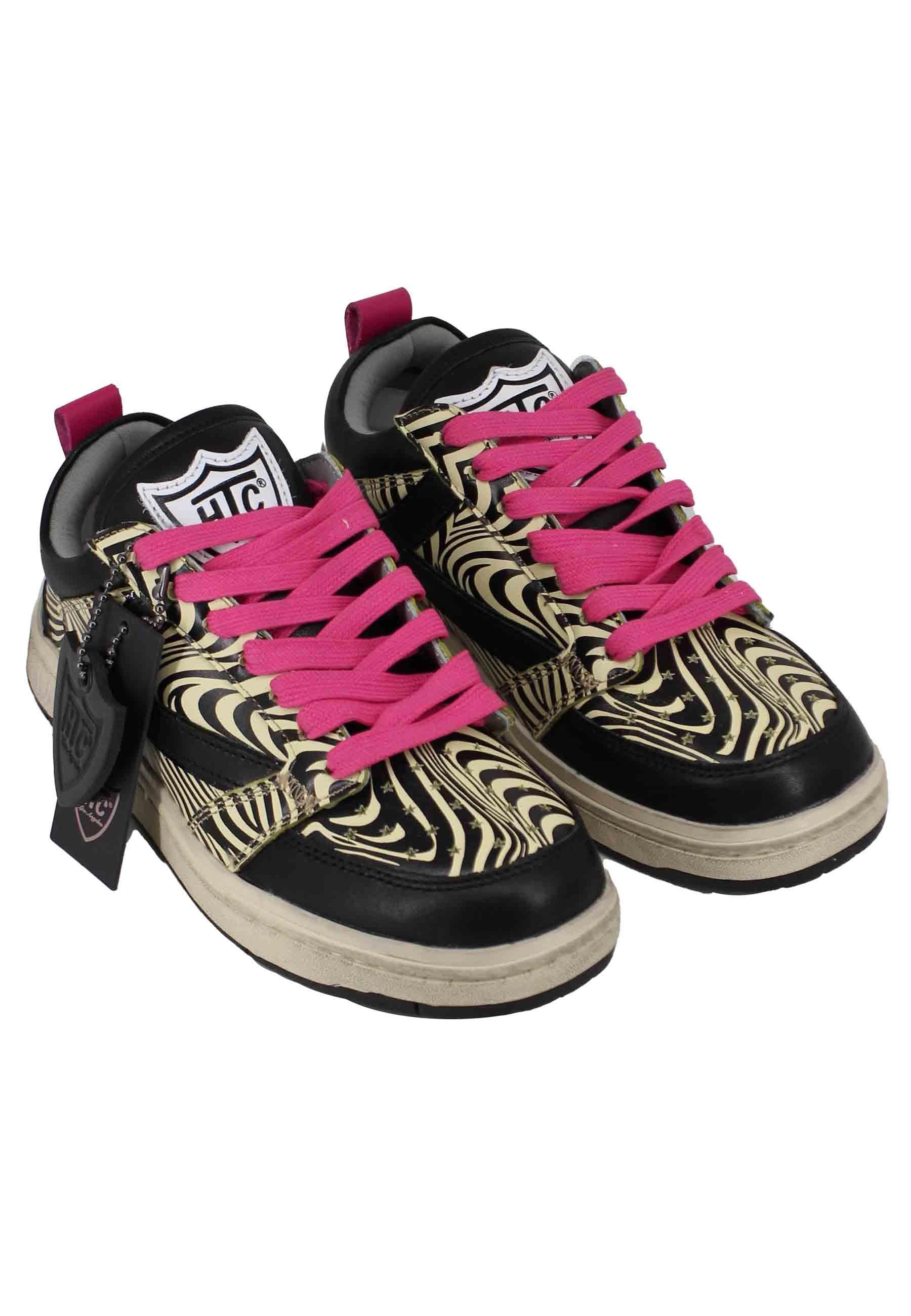 Sneakers donna Starlight Zebra in pelle animalier 23WHTSC023 900 HTC Los Angeles 