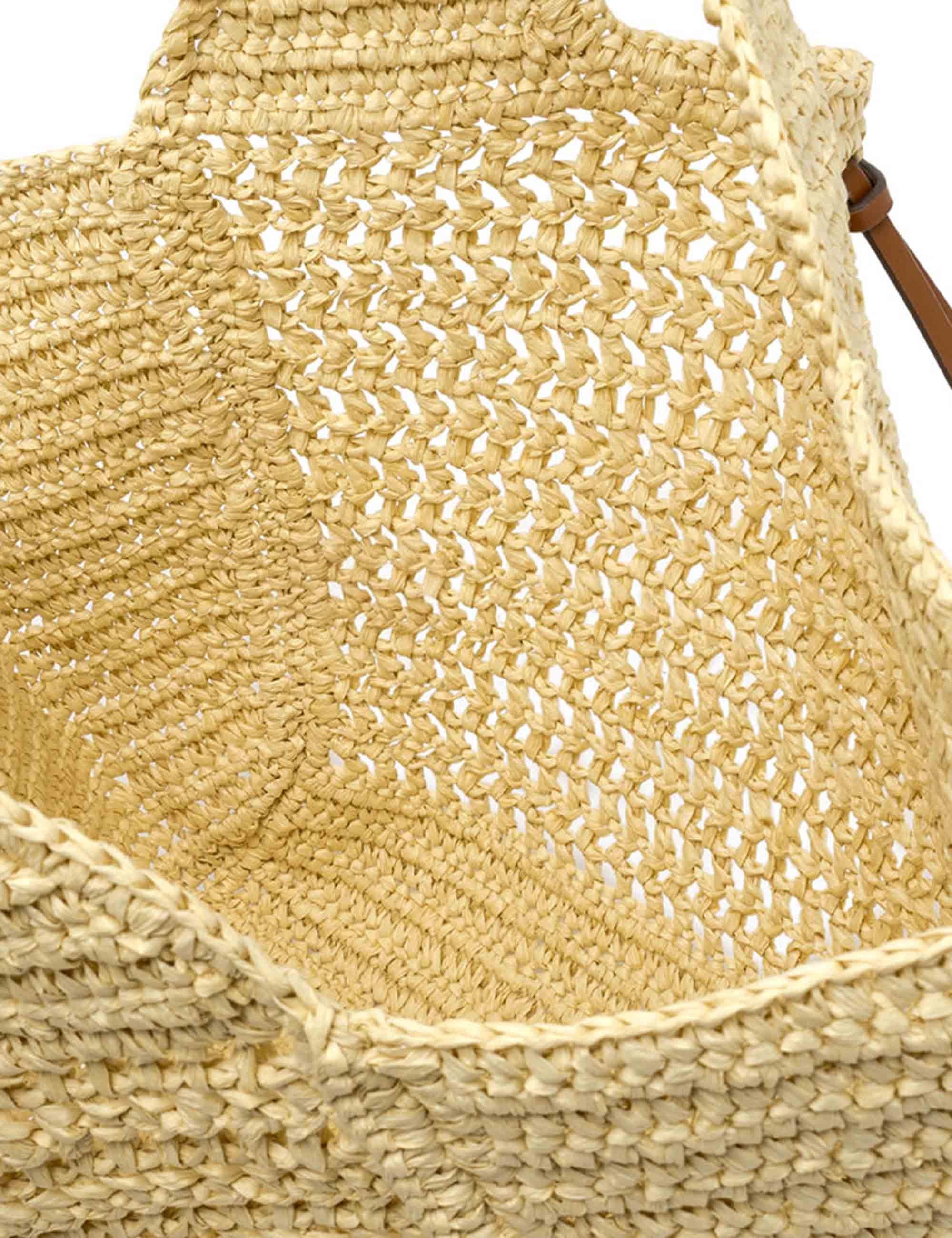 Borse donna Nefeli in rafia naturale con chiusura cordoncino BS11953 COMM STR-CRCH 850 Gianni Chiarini 