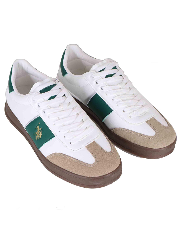 Sneakers uomo in eco pelle bianca CAMPY001M GRE01 U.S. Polo Assn. 