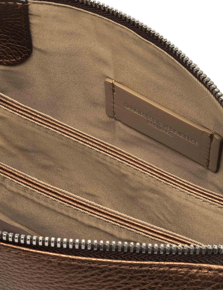 Gianni Chiarini Borse donna Three in pelle martellata bronzo BS4362 14167 COMMGRNLM Gianni Chiarini 