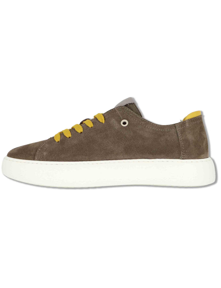 Sneakers uomo in camoscio taupe con suola alta ultra leggera SPLU8020-U 028 Spatarella 