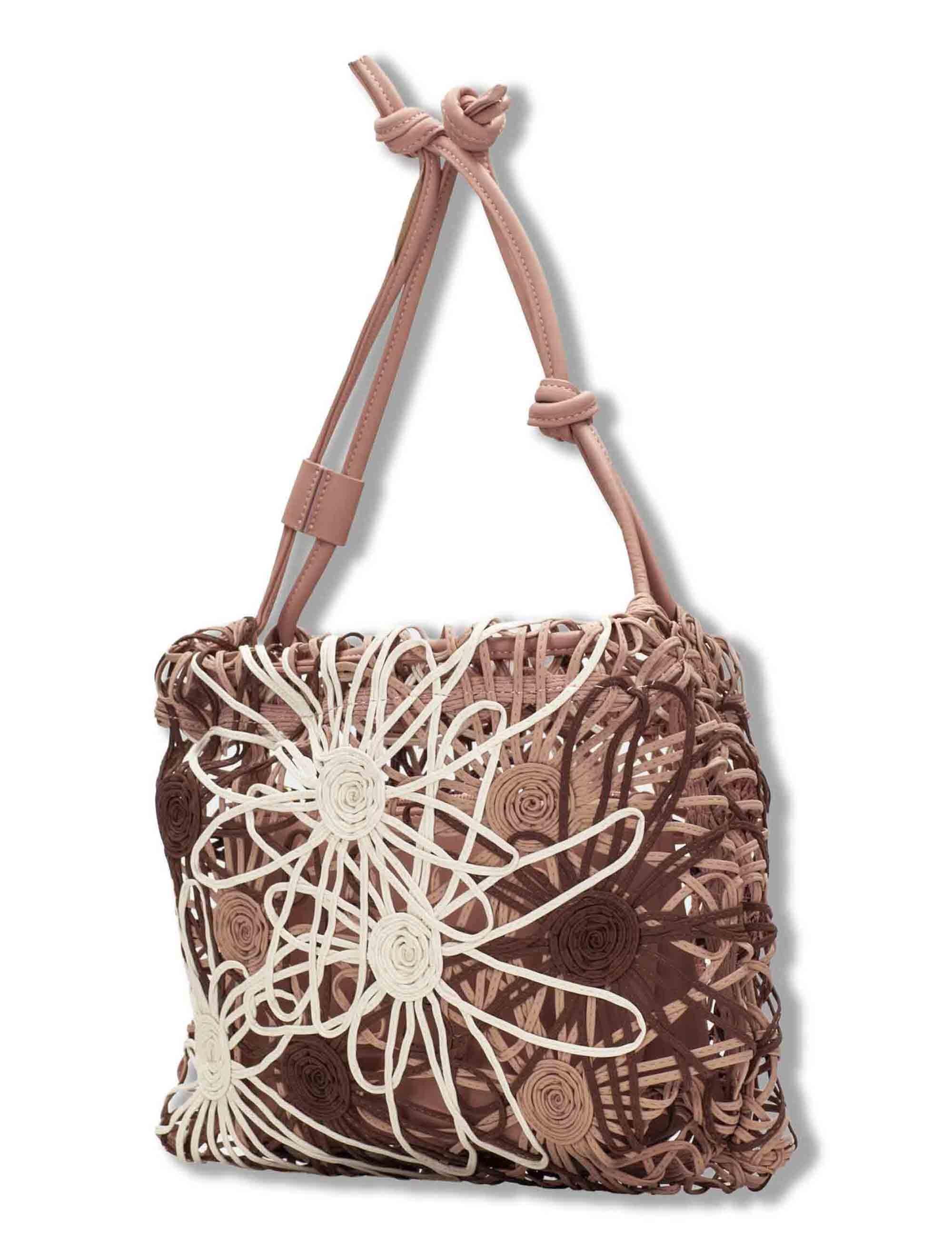 Borse donna con coulisse morbida tessuto tecnico beige con tasca interna BV264729 NATURALES Hispanitas 