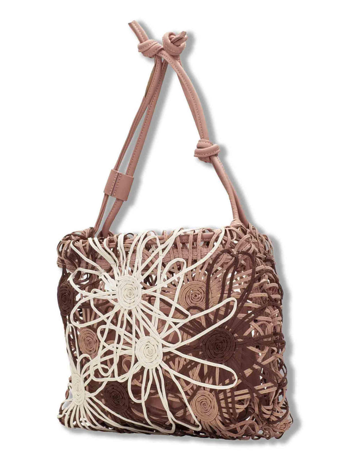 Borse donna con coulisse morbida tessuto tecnico beige con tasca interna BV264729 NATURALES Hispanitas 