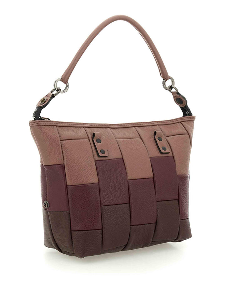 Borse donna G3 Plus in pelle cuoio e bordeaux con doppie tracolle G000033T2 X2884 F1945 Gabs 