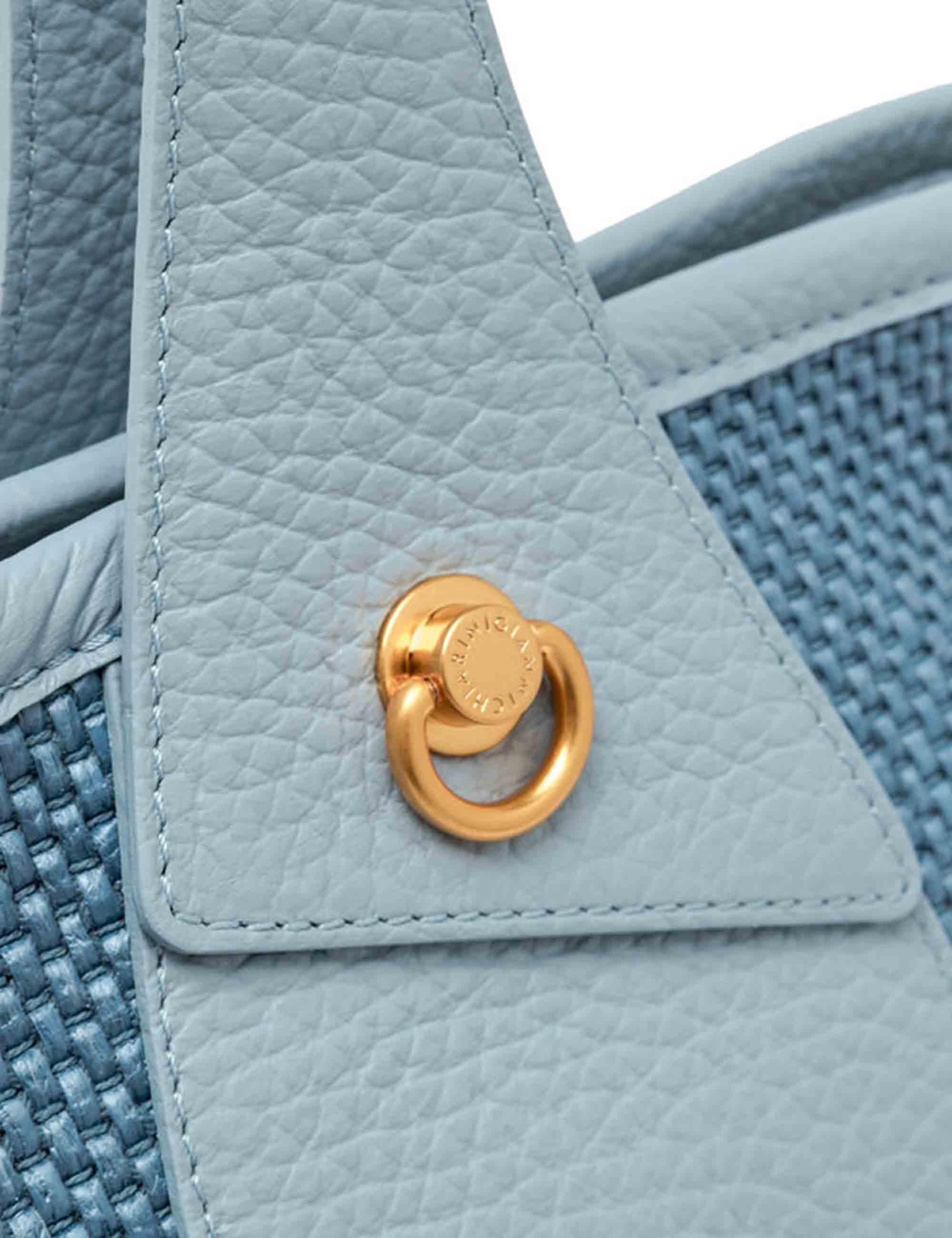 Borse donna Ester in tessuto e pelle celeste BS11380 3615 CST-TKL Gianni Chiarini 