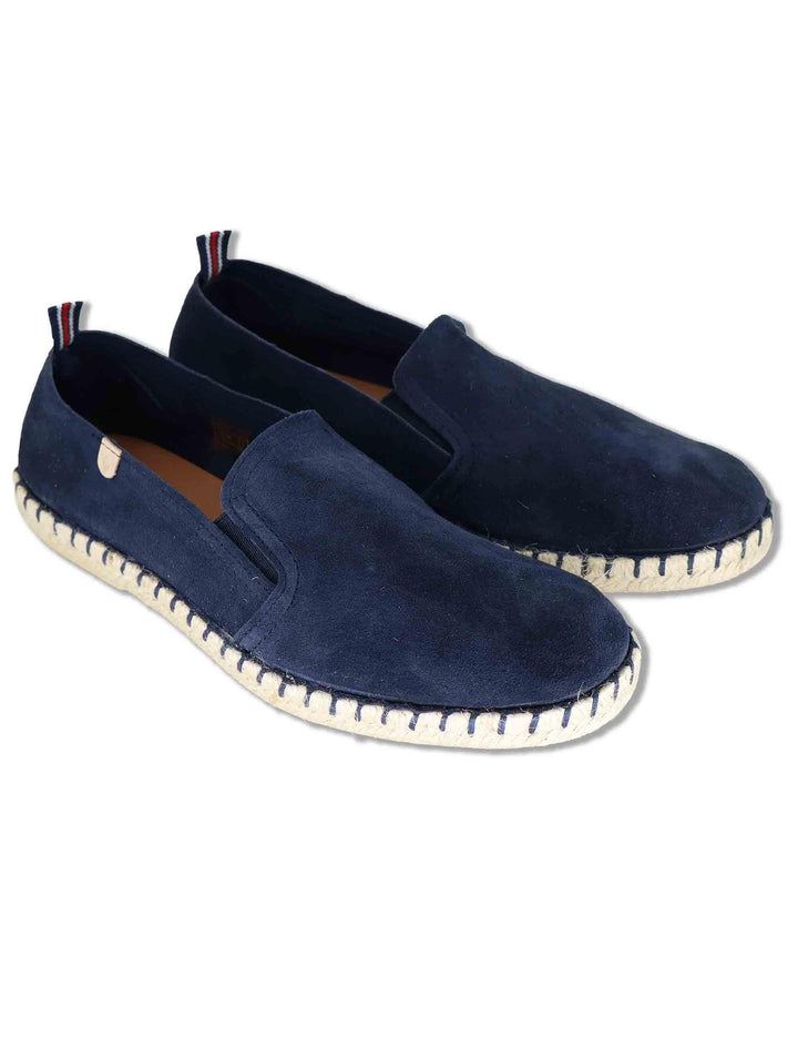 Mocassini espadrillas uomo slip on in camoscio blu TOM 002 Verbenas 