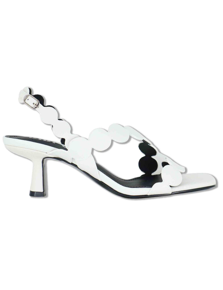 Sandali donna slingback in pelle bianco con tacco alto Onami 625Z10VK 02-BLANCO Bibi Lou 