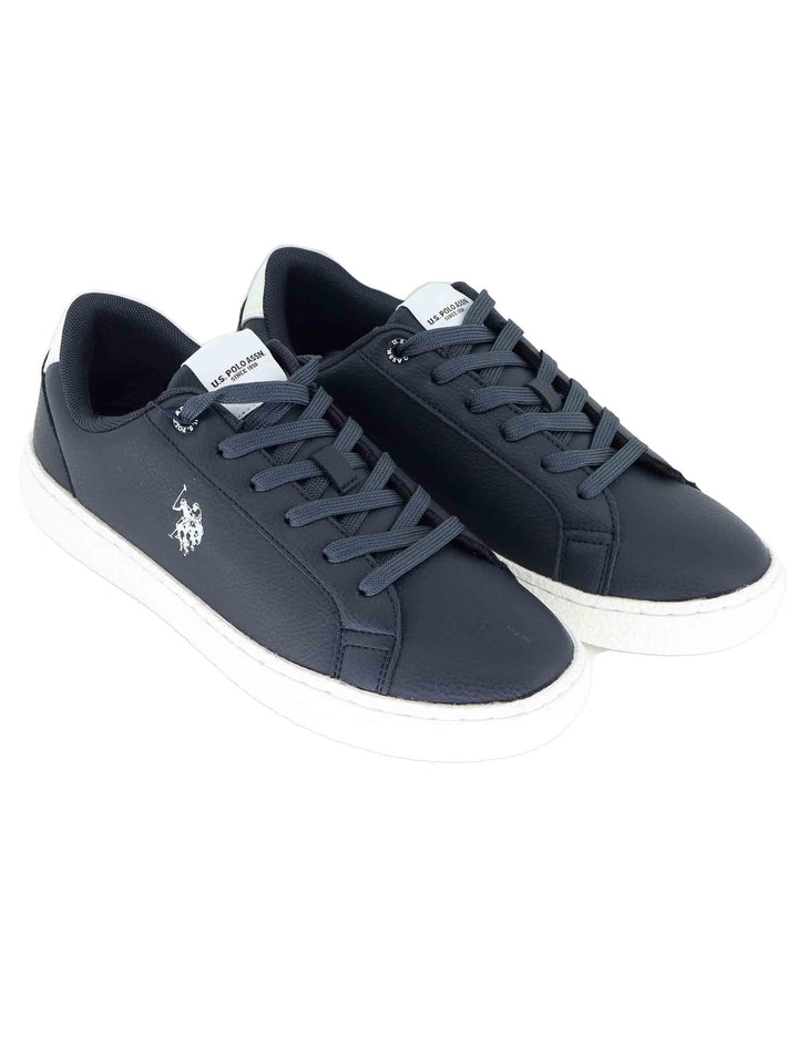 Sneakers uomo in tessuto blu con logo laterale e suola in contrasto JODIE002 DBL001 U.S. Polo Assn. 