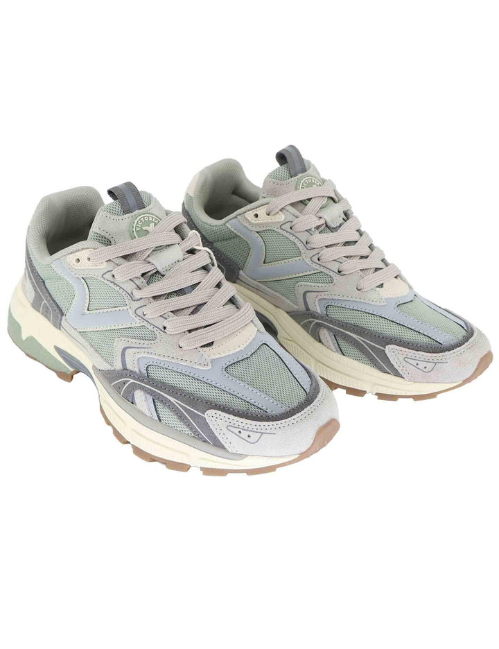 Sneakers donna in tessuto e pelle grigio 8809103 Jade Victoria 