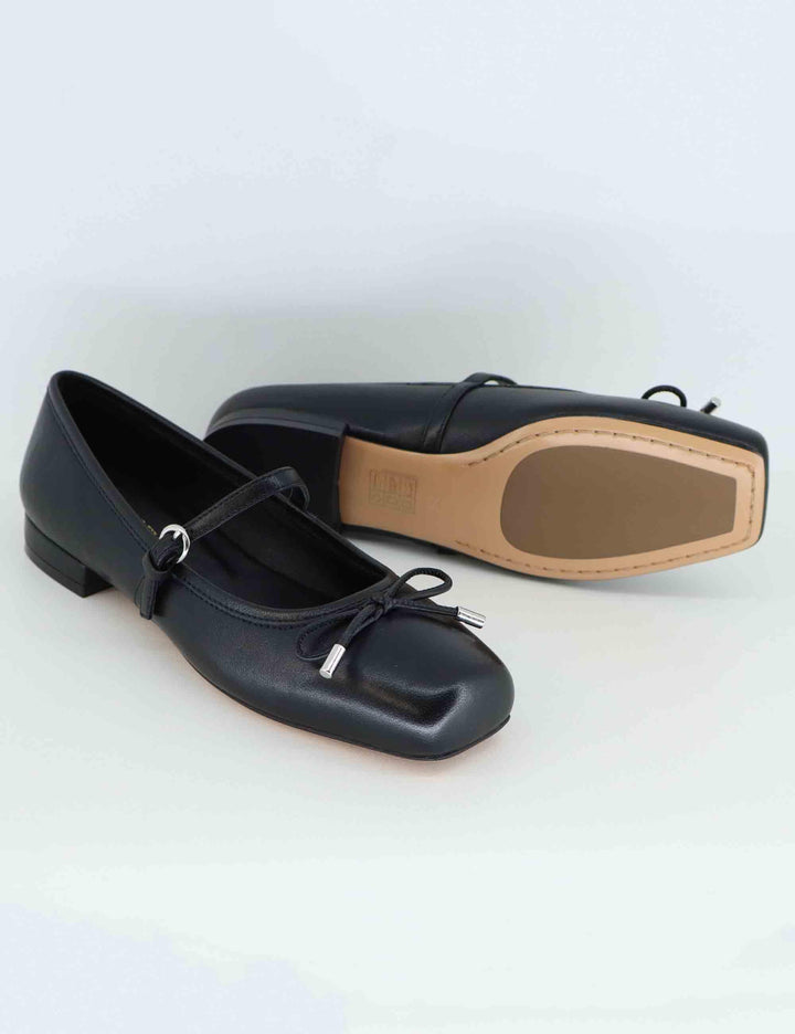 Ballerine donna in pelle nera con fiocchetto BL5801X 001 Bruno Premi 