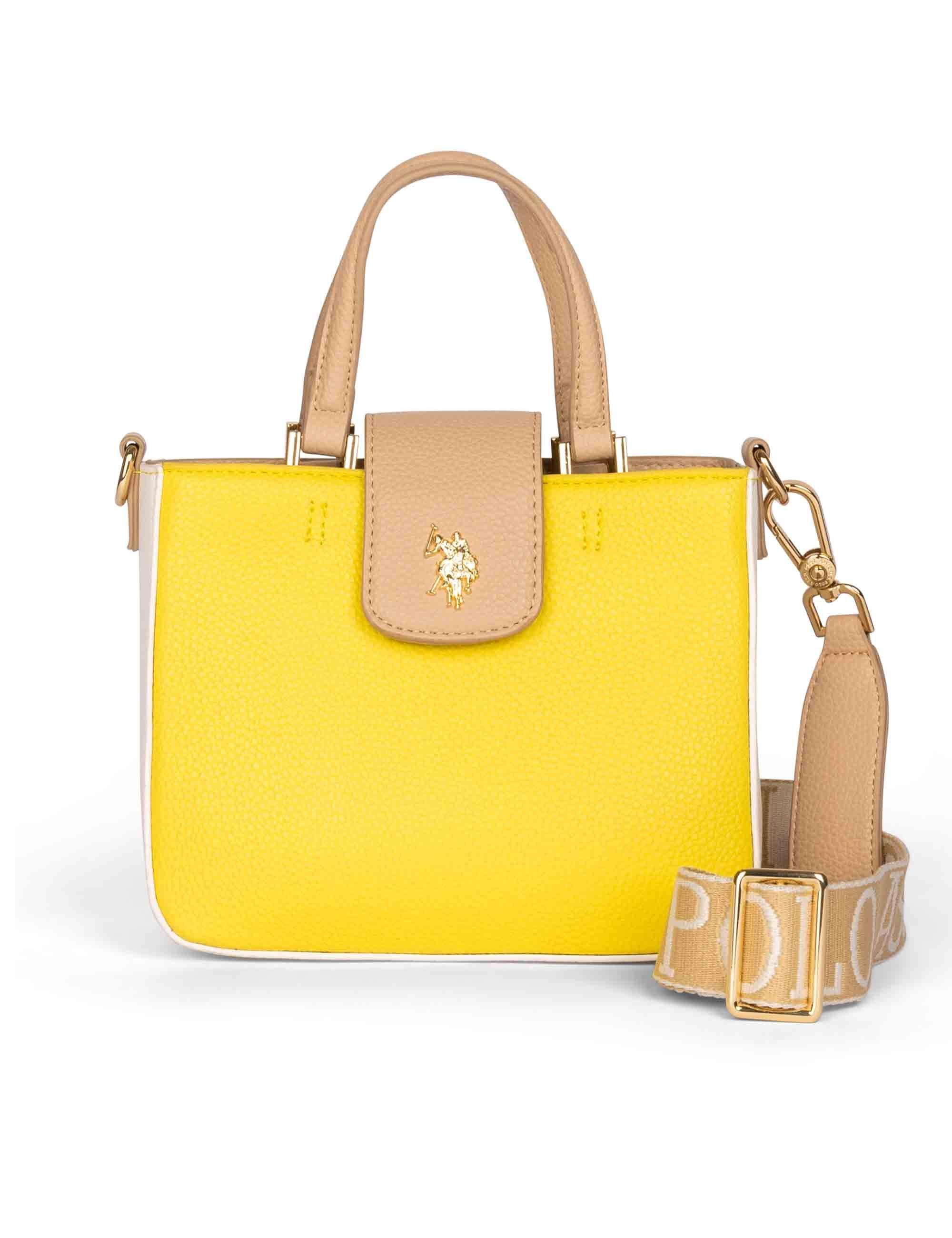 Borse donna New Mansion in eco pelle gialla BEUE56394WV P998 U.S. Polo Assn. 