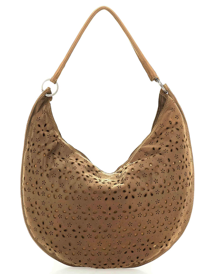 Borse donna a spalla in pelle cuoio laserata con doppia tracolla L013290ND X3026 C1013 Caterina Lucchi 