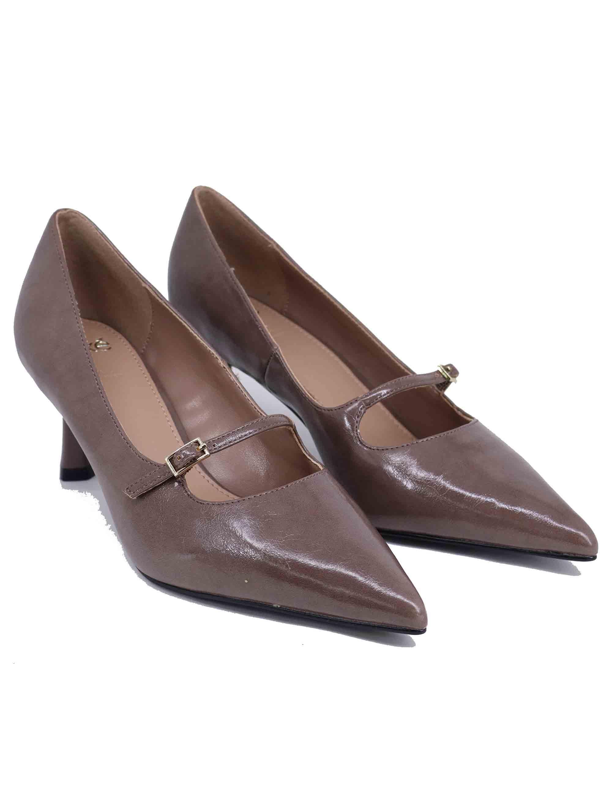 Decollete Donna Eco Pelle Taupe Tacco Alto Exe T17002104 G17 - Spatarella.eu