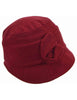 Red Velvet Hats with Flower Women 019727-00000 22