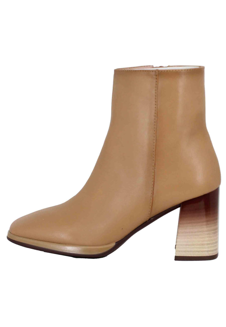 Stivaletti donna in pelle camel con tacco alto HI233020 C001 Hispanitas 