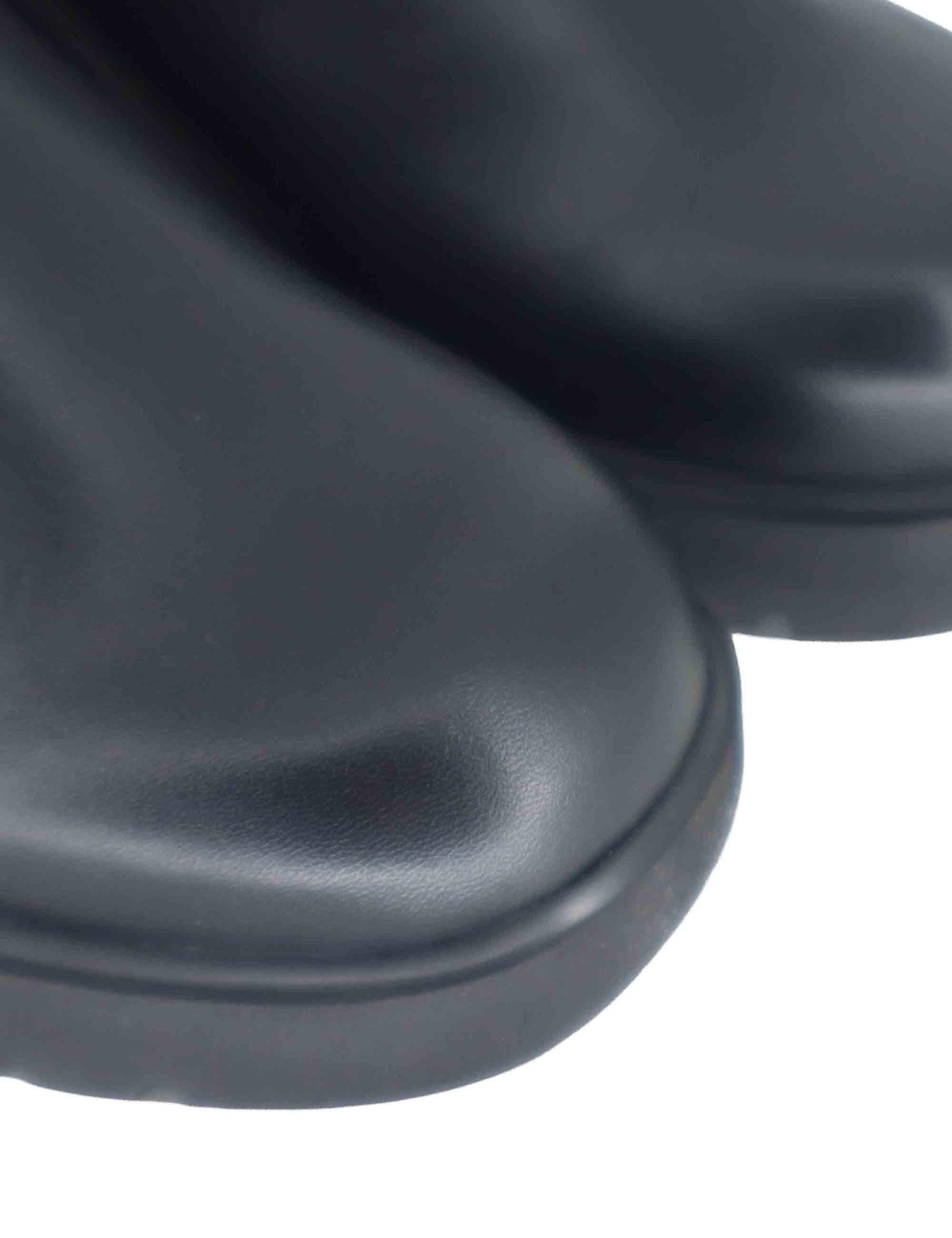 Stivaletti donna in pelle nera con suola in gomma JAVITO STT BLACK Unisa 