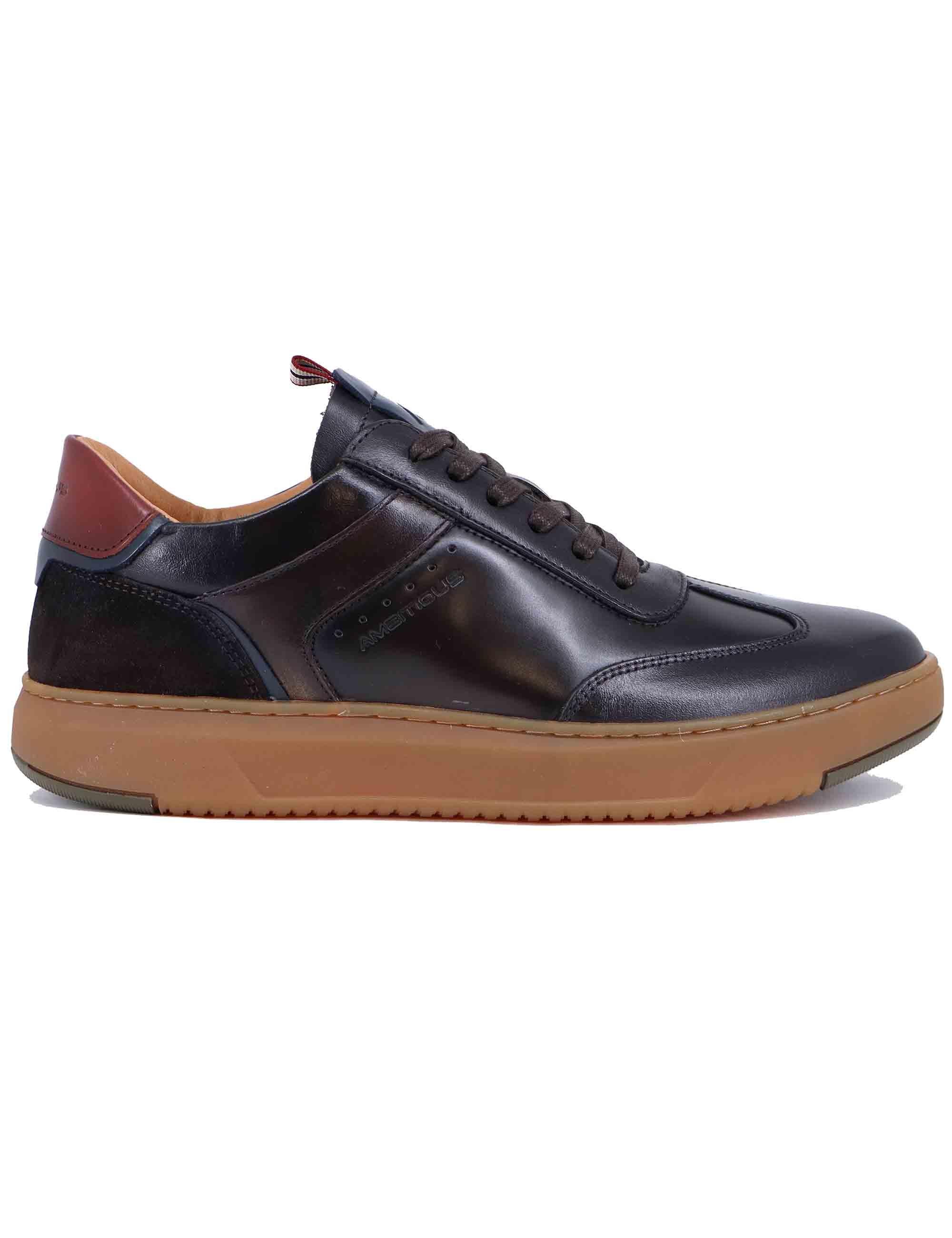 Sneakers uomo in pelle testa di moro 13714 014 Ambitious 