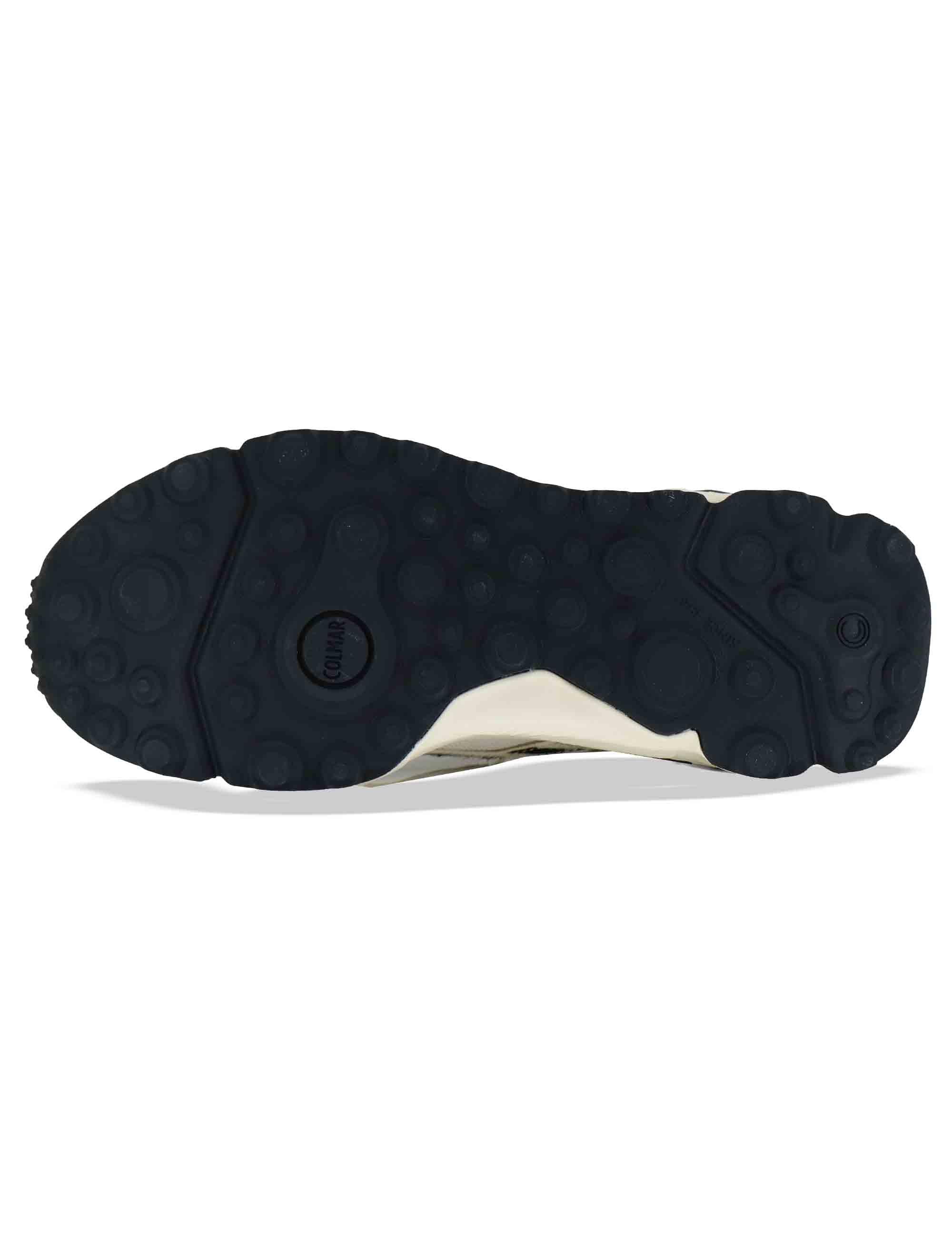 Sneakers donna in pelle e tessuto senape  con suola alta GARNER 075 Colmar 