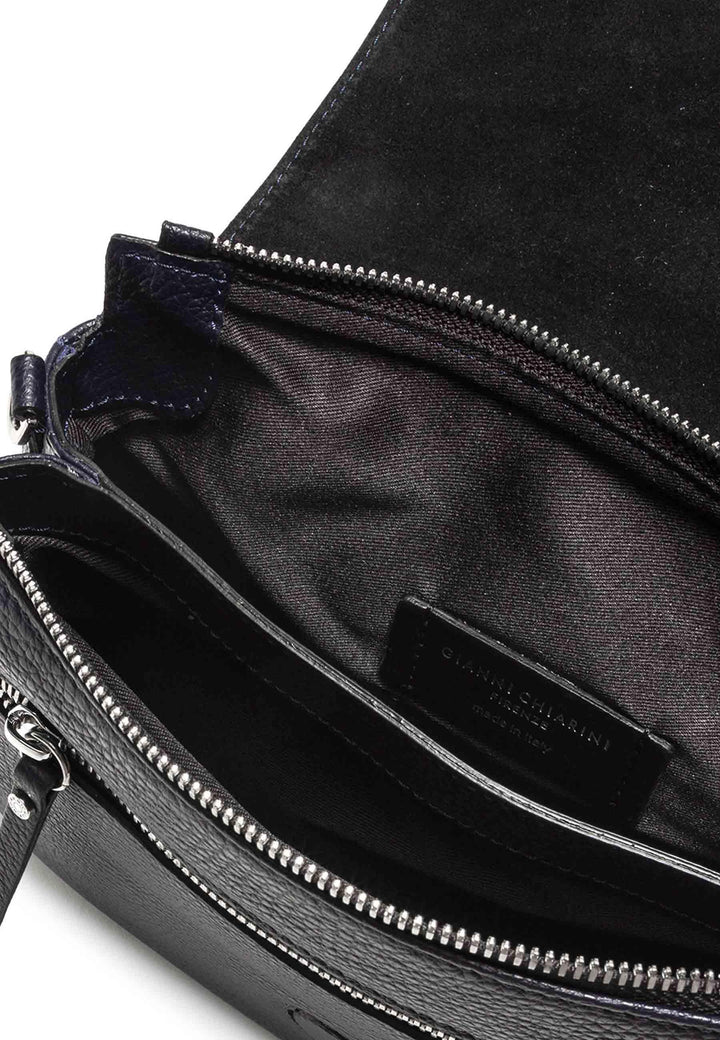 Borse donna Three in pelle blu con tracolla removibile tono su tono BS4364 COMM GRN 0208 Gianni Chiarini 