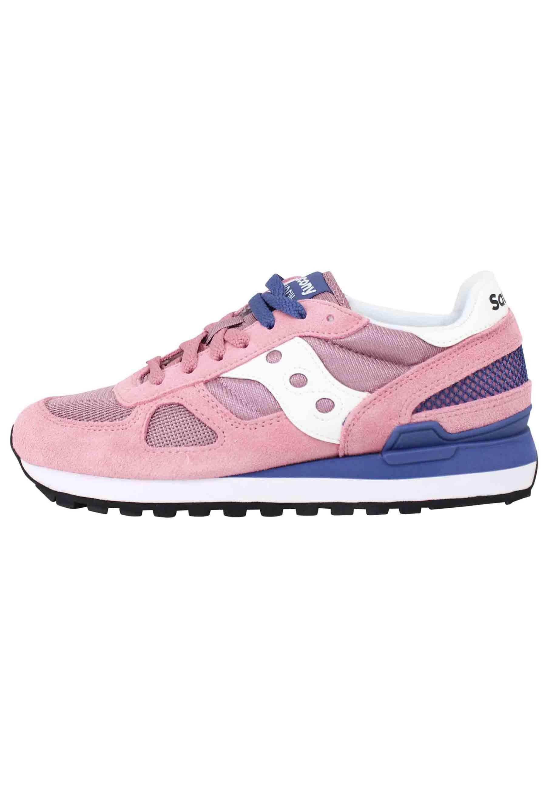 Sneakers donna Shadow in camoscio rosa con logo bianco SHADOW ORIGINAL 841 Saucony 